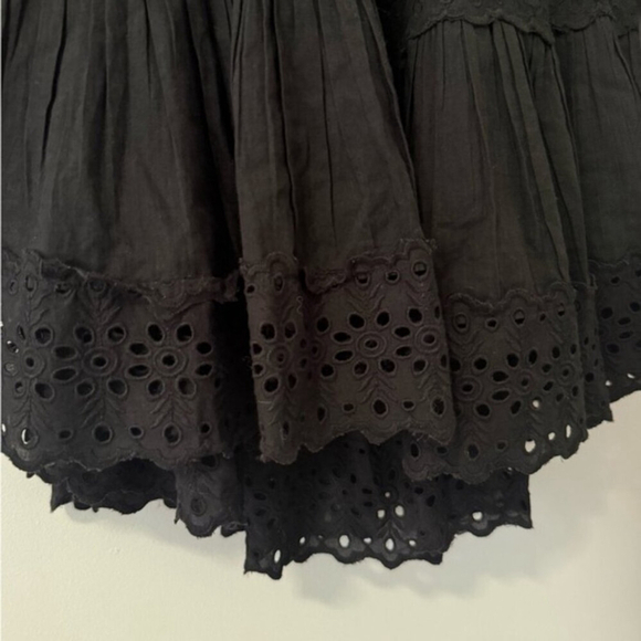 Anthropologie Maeve Eyelet Long-Sleeve Lace Mini Dress - Picture 9 of 10